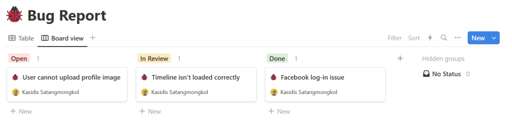 Kanban board สวยงาม